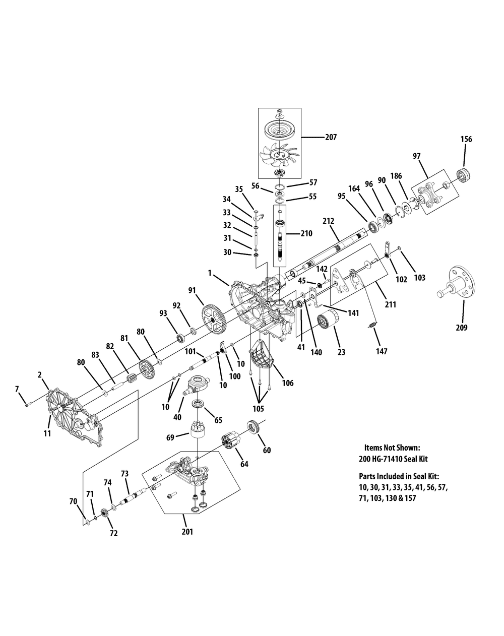 Transmission Lh 618-06020b Diagram and Parts List for Z-FORCELZ54 (17BIDAGC-17BIDAGC010)(2015) Cub Cadet Lawn Tractor